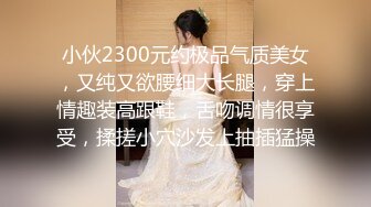 小伙2300元约极品气质美女，又纯又欲腰细大长腿，穿上情趣装高跟鞋，舌吻调情很享受，揉搓小穴沙发上抽插猛操