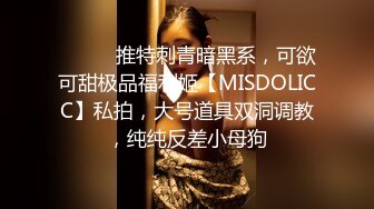 ⚫️⚫️推特刺青暗黑系，可欲可甜极品福利姬【MISDOLICC】私拍，大号道具双洞调教，纯纯反差小母狗