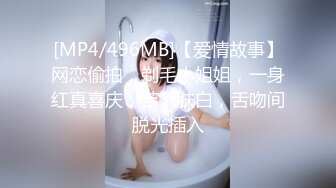 [MP4/496MB]【爱情故事】网恋偷拍，剃毛小姐姐，一身红真喜庆，苗条肤白，舌吻间脱光插入